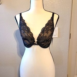 Black lace bra